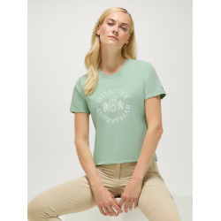 T-shirt de manga curta Pasadena Tommy Hilfiger Equestrian mulher Hortelã Belair Verde