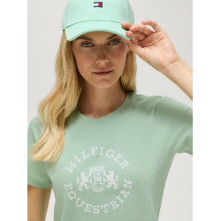 T-shirt de manga curta Pasadena Tommy Hilfiger Equestrian mulher Hortelã Belair Verde