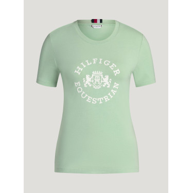 T-shirt de manga curta Pasadena Tommy Hilfiger Equestrian mulher Hortelã Belair Verde