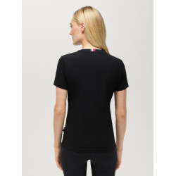T-shirt de manga curta com strass Tommy Hilfiger Equestrian Malibu mulher Preto