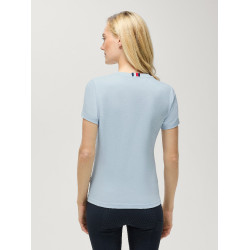 T-shirt de manga curta com strass Tommy Hilfiger Equestrian Malibu mulher Azul doce