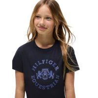 T-shirt de mangas curtas Tommy Hilfiger Equestrian Pasadena Young Rider Céu do deserto Azul