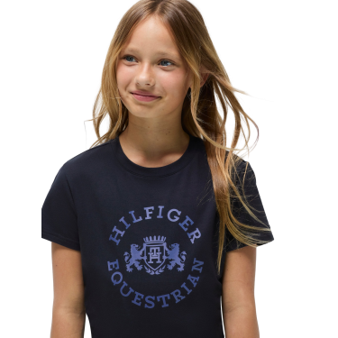 T-shirt de mangas curtas Tommy Hilfiger Equestrian Pasadena Young Rider Céu do deserto Azul