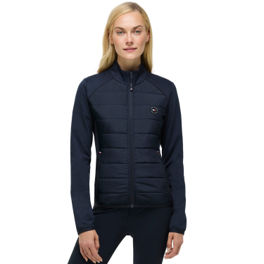 Casaco Hybrid feminino Tommy Hilfiger Equestrian Napa Céu do deserto Azul Casaco Hybrid feminino Tommy Hilfiger Equestrian Napa Céu do deserto Azul