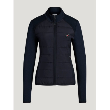 Casaco Hybrid feminino Tommy Hilfiger Equestrian Napa Céu do deserto Azul Casaco Hybrid feminino Tommy Hilfiger Equestrian Napa Céu do deserto Azul