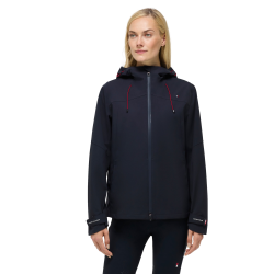 Casaco impermeável Tommy Hilfiger Equestrian Upland feminino compatível com airbag Céu do deserto Azul Casaco impermeável Tommy Hilfiger Equestrian Upland feminino compatível com airbag Céu do deserto Azul