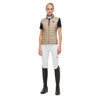 Colete acolchoado sem mangas Tommy Hilfiger Equestrian Serano para mulher Bege