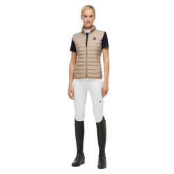 Colete acolchoado sem mangas Tommy Hilfiger Equestrian Serano para mulher Bege