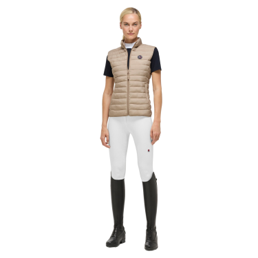 Colete acolchoado sem mangas Tommy Hilfiger Equestrian Serano para mulher Bege