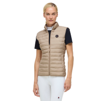 Colete acolchoado sem mangas Tommy Hilfiger Equestrian Serano para mulher Bege