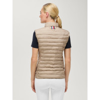 Colete acolchoado sem mangas Tommy Hilfiger Equestrian Serano para mulher Bege