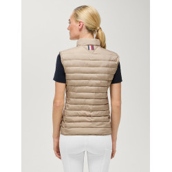 Colete acolchoado sem mangas Tommy Hilfiger Equestrian Serano para mulher Bege