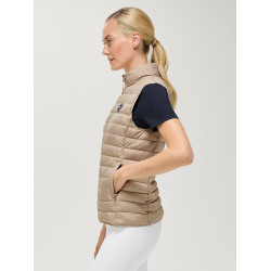 Colete acolchoado sem mangas Tommy Hilfiger Equestrian Serano para mulher Bege