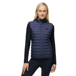 Colete acolchoado sem mangas Tommy Hilfiger Equestrian Serano para mulher Índigo desbotado Azul