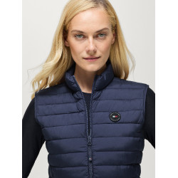 Colete acolchoado sem mangas Tommy Hilfiger Equestrian Serano para mulher Índigo desbotado Azul