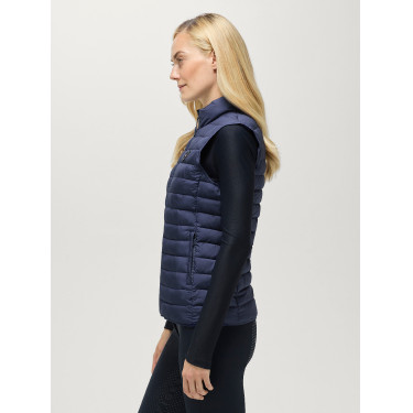 Colete acolchoado sem mangas Tommy Hilfiger Equestrian Serano para mulher Índigo desbotado Azul