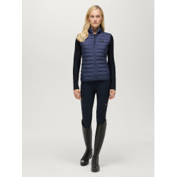Colete acolchoado sem mangas Tommy Hilfiger Equestrian Serano para mulher Índigo desbotado Azul
