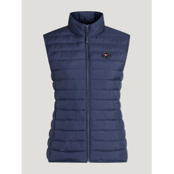 Colete acolchoado sem mangas Tommy Hilfiger Equestrian Serano para mulher Índigo desbotado Azul