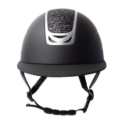 Capacete de equitação com ornamento de cristal Horze Arix II Preto / preto