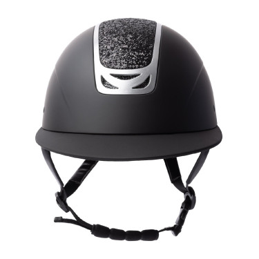 Capacete de equitação com ornamento de cristal Horze Arix II Preto / preto