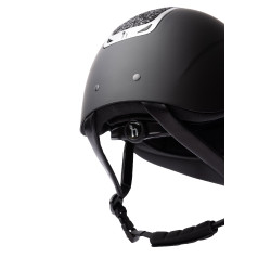 Capacete de equitação com ornamento de cristal Horze Arix II Preto / preto