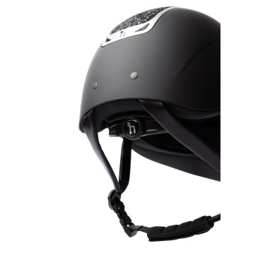 Capacete de equitação com ornamento de cristal Horze Arix II Preto / preto