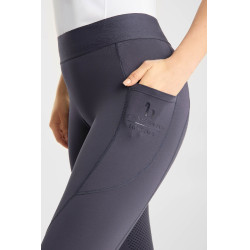 Legging de equitação Horze Maia com fundo completo feminino Odisseia marinha Azul-marinho Legging de equitação Horze Maia com fundo completo feminino Odisseia marinha Azul-marinho