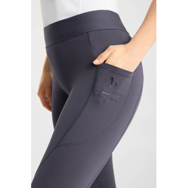 Legging de equitação Horze Maia com fundo completo feminino Odisseia marinha Azul-marinho Legging de equitação Horze Maia com fundo completo feminino Odisseia marinha Azul-marinho