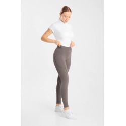 Legging de equitação Horze Maia com fundo completo feminino Madeira à deriva Cinzento