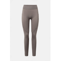Legging de equitação Horze Maia com fundo completo feminino Madeira à deriva Cinzento