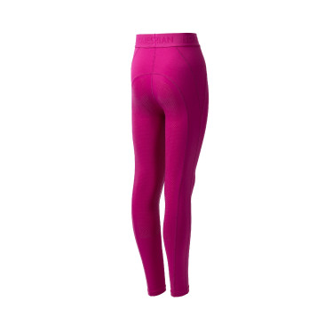 Legging de equitação com grip de silicone completo Madison infantil Horze Rosa beterraba