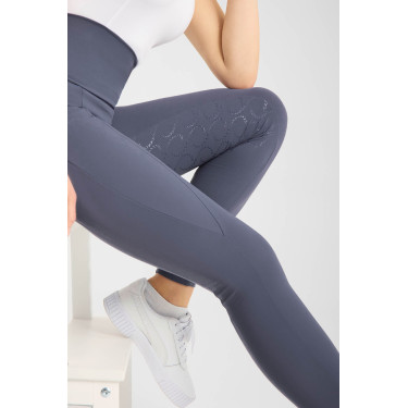 Legging de cintura alta com silicone integral Gillian Horze feminino Cinzento Legging de cintura alta com silicone integral Gillian Horze feminino Cinzento