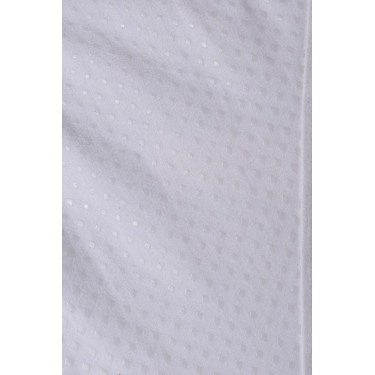 Calça de equitação com reforços Grip Horze Grand Prix Pro feminina Branco / azul turquesa