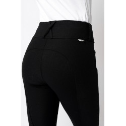 Calça de equitação com reforços Grip Horze Grand Prix Pro feminina Preto
