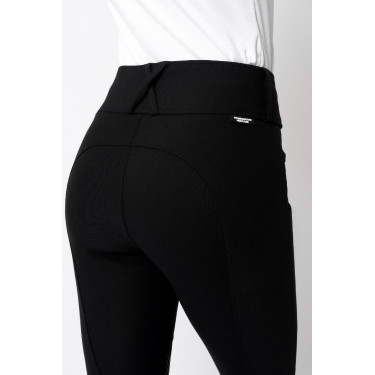 Calça de equitação com reforços Grip Horze Grand Prix Pro feminina Preto