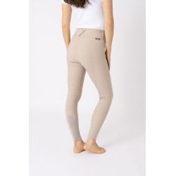 Calça de equitação com grip integral Horze Grand Prix Pro feminino Toupeira simples Bege Calça de equitação com grip integral Horze Grand Prix Pro feminino Toupeira simples Bege