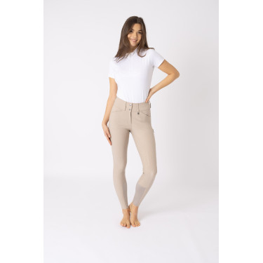 Calça de equitação com grip integral Horze Grand Prix Pro feminino Toupeira simples Bege Calça de equitação com grip integral Horze Grand Prix Pro feminino Toupeira simples Bege
