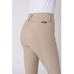 Calça de equitação com grip integral Horze Grand Prix Pro feminino Toupeira simples Bege Calça de equitação com grip integral Horze Grand Prix Pro feminino Toupeira simples Bege