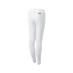 Calça de equitação Grand Prix com culote de silicone infantil Horze Branco