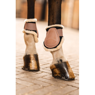 Protetor de boleto Caliber Horze com lã Castanho biscoito