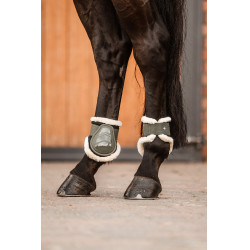 Protetor de boleto Caliber Horze com lã Verde cáqui escaravelho