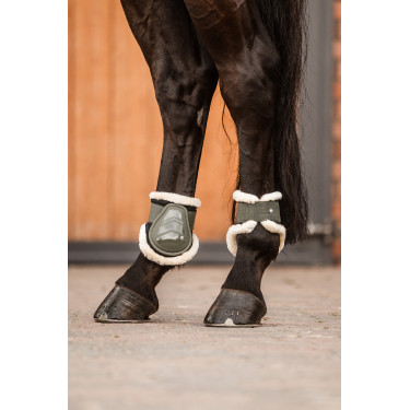 Protetor de boleto Caliber Horze com lã Verde cáqui escaravelho