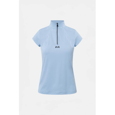 Camiseta de treino B Vertigo Joelle de manga curta para mulher Azul cerúleo Camiseta de treino B Vertigo Joelle de manga curta para mulher Azul cerúleo