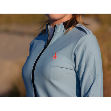 Sweat técnico Le Sabotier Lucette feminino Azul glaciar