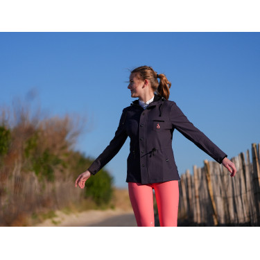 Parka técnica repelente à água Le Sabotier Huguette feminina Tinta Preto