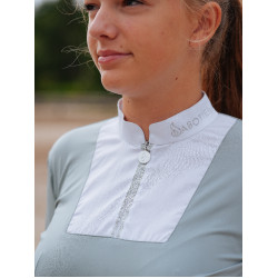 Polo de mangas compridas Le Sabotier Ysance feminino Cinzento