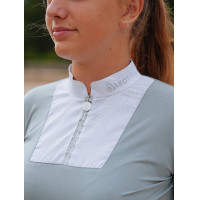 Polo de mangas compridas Le Sabotier Ysance feminino Cinzento