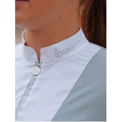 Polo de mangas compridas Le Sabotier Ysance feminino Cinzento