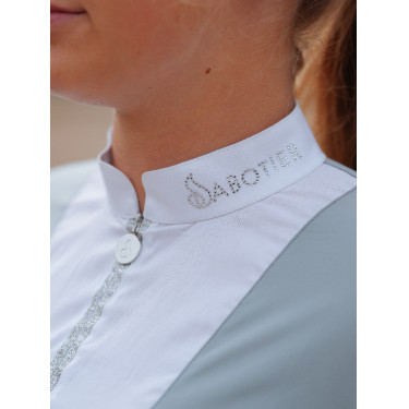 Polo de mangas compridas Le Sabotier Ysance feminino Cinzento