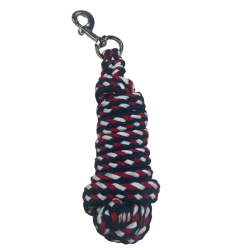 Corda trançada tricolor Canter Marinho / branco / vermelho Azul
